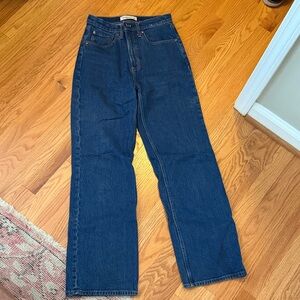 Abercrombie & Fitch Dark Blue Straight Leg Jeans